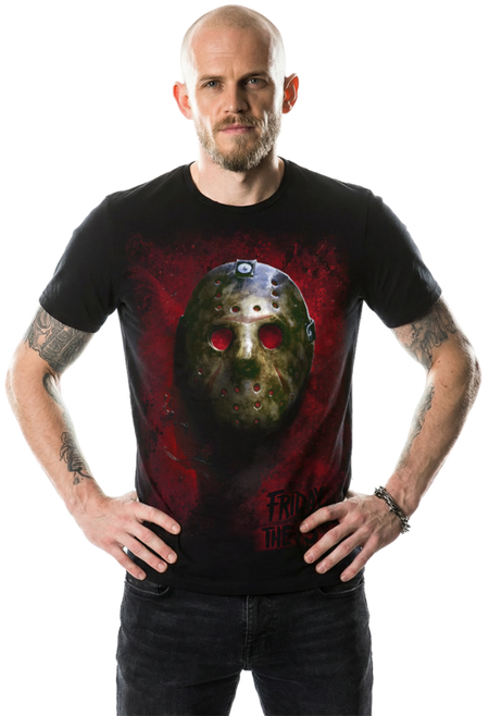 T-Shirt Manches courtes  de Vendredi 13 - Masque de Jason - S à 4XL - pour Homme - noir - Vendredi 13 - View 2
