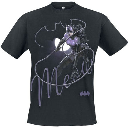 T-Shirt Manches courtes  de Batman - Catwoman - Meow - S à 4XL - pour Homme - noir - Batman