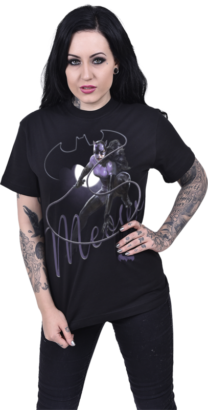 T-Shirt Manches courtes  de Batman - Catwoman - Meow - S à 4XL - pour Homme - noir - Batman - View 2