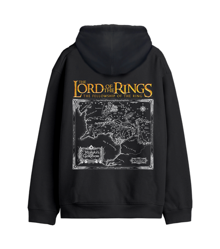 Sweat-shirt à capuche  de Le Seigneur Des Anneaux - Map - S à XXL - pour Homme - noir - Le Seigneur Des Anneaux - View 2