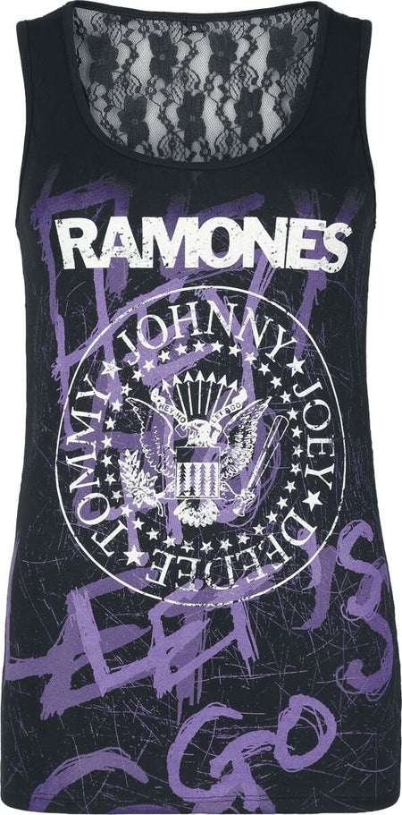 Top  de Ramones - Let's Go - S à XXL - pour Femme - noir - Ramones