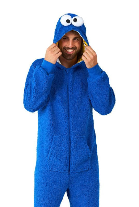 Salopette  de Sesame Street - Macaron le glouton - S à XXL - pour Unisexe - bleu - Sesame Street