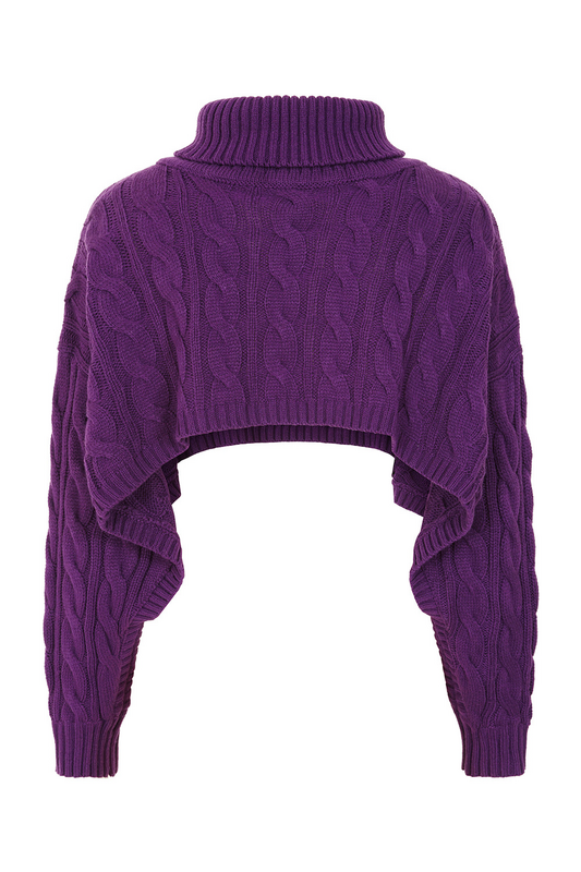 Pull tricoté Gothic de Banned Alternative - Knitcore Chaos JUMPER - S à XXL - pour Femme - lilas - Banned Alternative - View 2