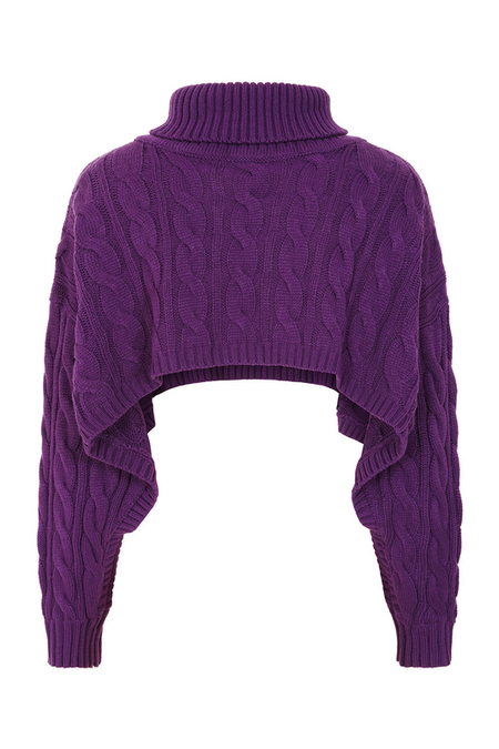 Pull tricoté Gothic de Banned Alternative - Knitcore Chaos JUMPER - S à XXL - pour Femme - lilas - Banned Alternative - View 2