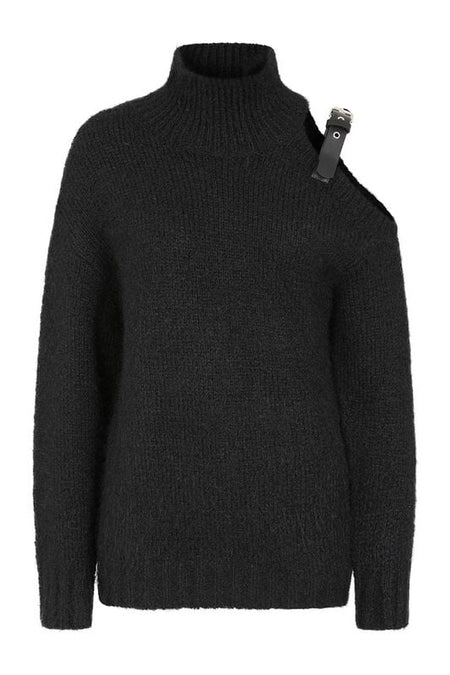 Pull tricoté Rockabilly de Banned Alternative - Nocturne Bind Jumper - S à 4XL - pour Femme - noir - Banned Alternative