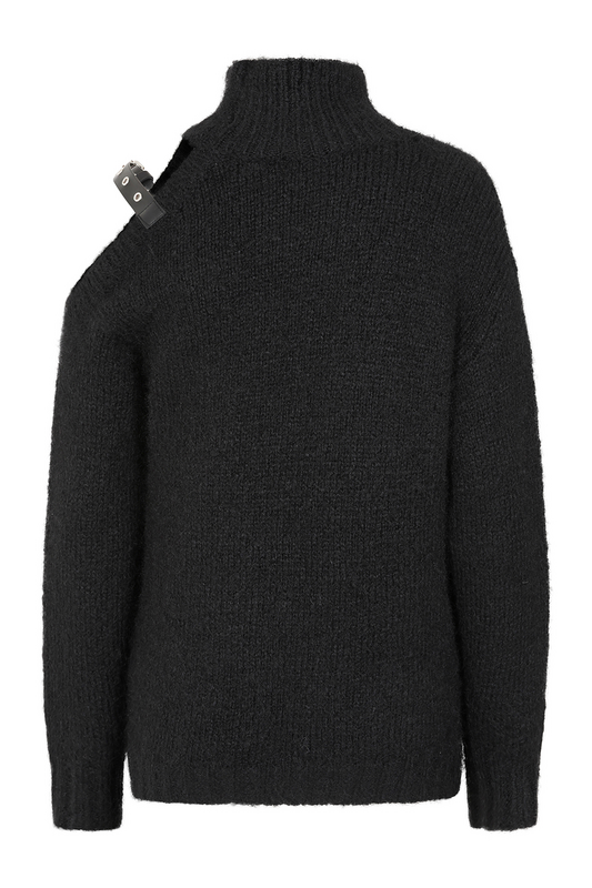 Pull tricoté Rockabilly de Banned Alternative - Nocturne Bind Jumper - S à 4XL - pour Femme - noir - Banned Alternative - View 2