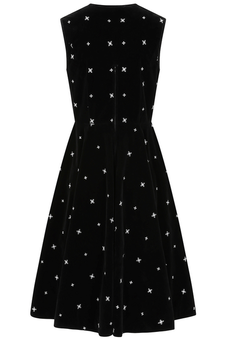 Robe mi-longue Rockabilly de Banned Retro - DAISY SNOWFLAKE DRESS - XS à XXL - pour Femme - noir - Banned Retro - View 2