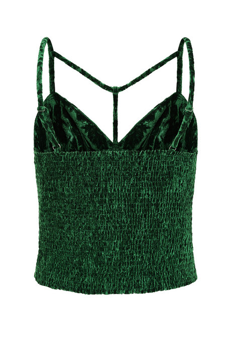 Top Gothic de Banned Alternative - Sanctum Velvet Top - XS à XXL - pour Femme - vert - Banned Alternative - View 2