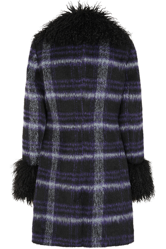 Manteaux Rockabilly de Banned Alternative - Moody Melody COAT - XS à XXL - pour Femme - noir/lilas - Banned Alternative - View 2