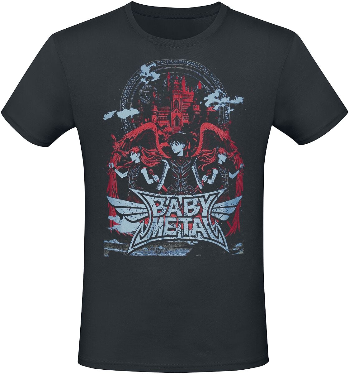 T-Shirt Manches courtes  de Babymetal - World Tour - S à 4XL - pour Homme - noir - Babymetal