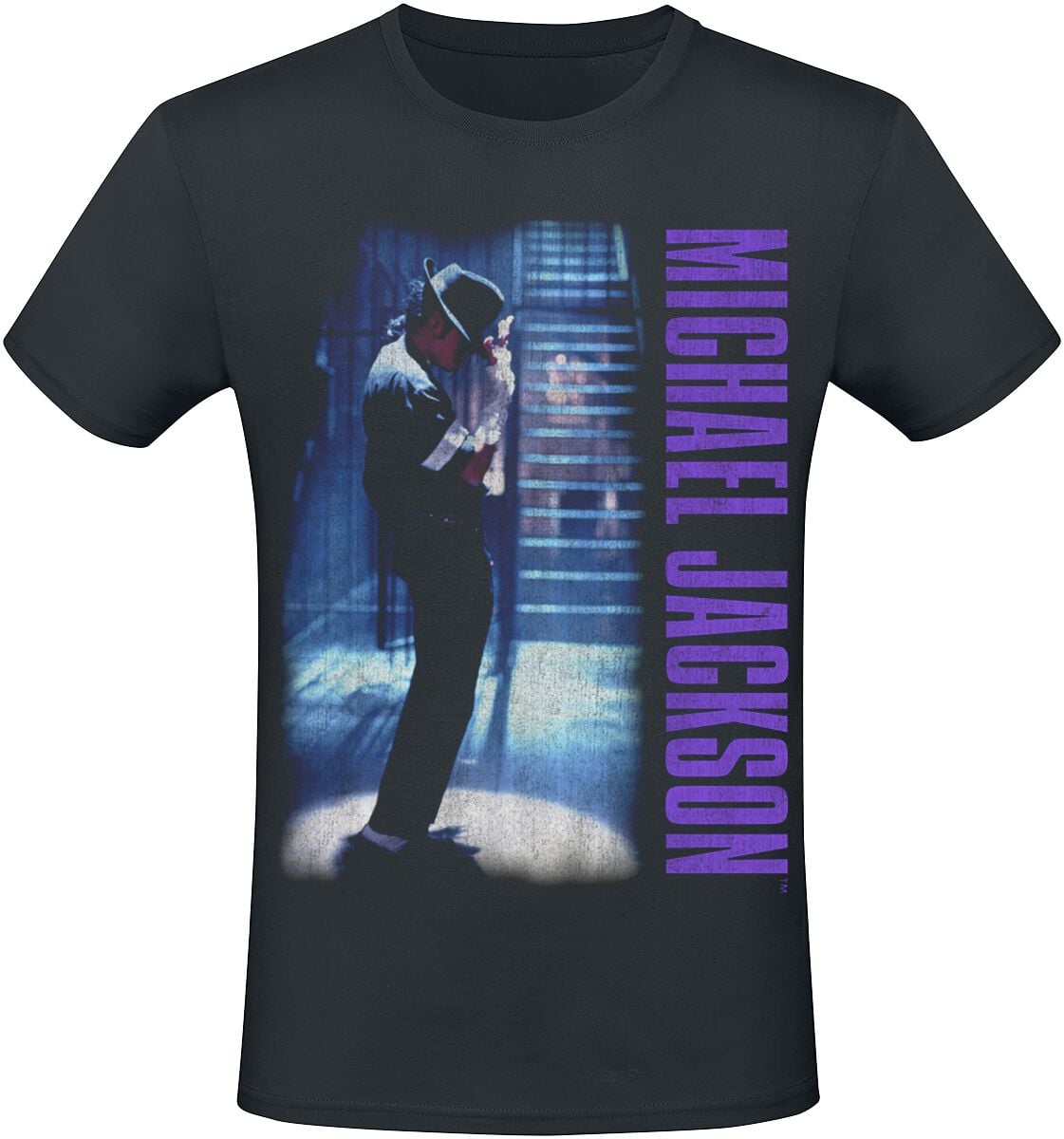 T-Shirt Manches courtes  de Michael Jackson - Stage Photo - S à 3XL - pour Homme - noir - Michael Jackson