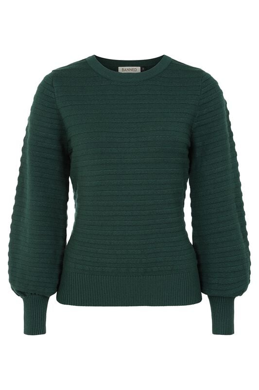 Pull tricoté Rockabilly de Banned Alternative - CARLA JULY JUMPER - S à 4XL - pour Femme - vert - Banned Alternative