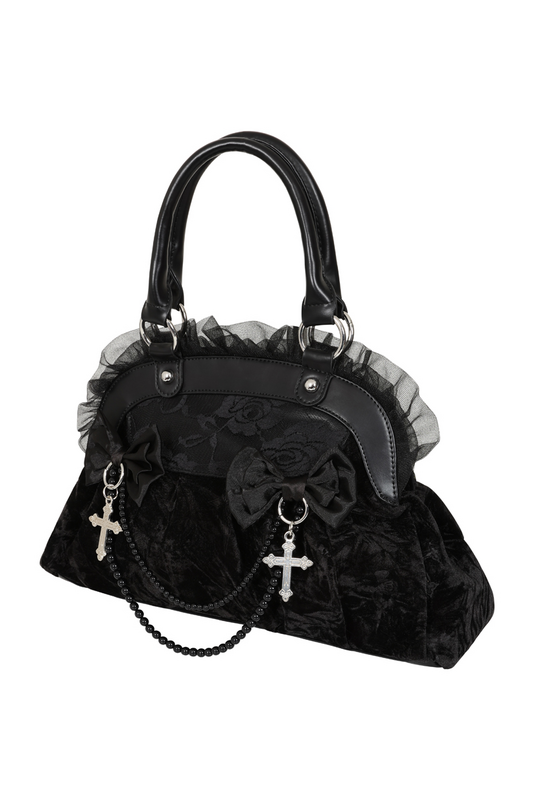 Sac à main  de Banned Alternative - Sanctum Velvet - pour Femme - noir - Banned Alternative - View 2
