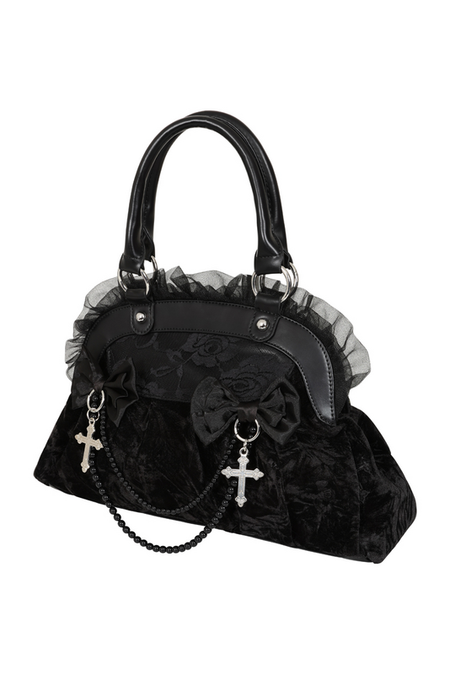 Sac à main  de Banned Alternative - Sanctum Velvet - pour Femme - noir - Banned Alternative - View 2