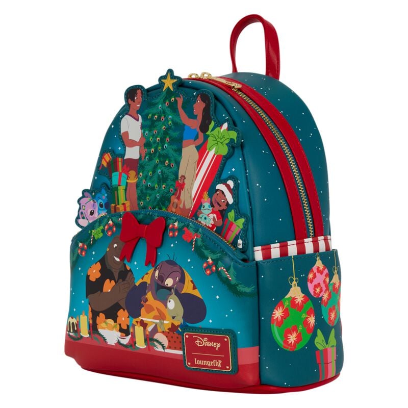 Mini Sac À Dos Disney de Lilo & Stitch - Loungefly - Holiday Celebration - pour Indifférent - multicolore - Lilo & Stitch