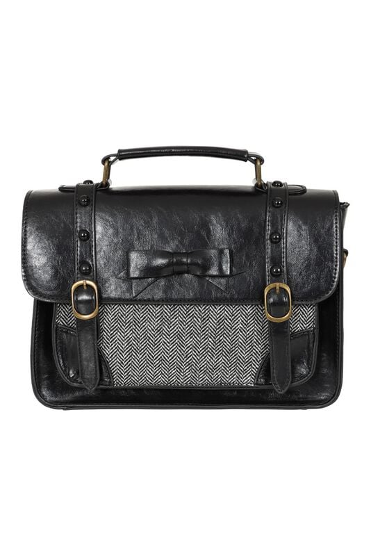 Sac à main  de Banned Retro - Herringbone Heirloom Satchel Bag - pour Femme - noir - Banned Retro