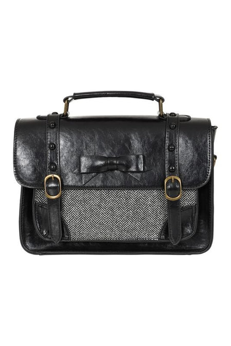 Sac à main  de Banned Retro - Herringbone Heirloom Satchel Bag - pour Femme - noir - Banned Retro