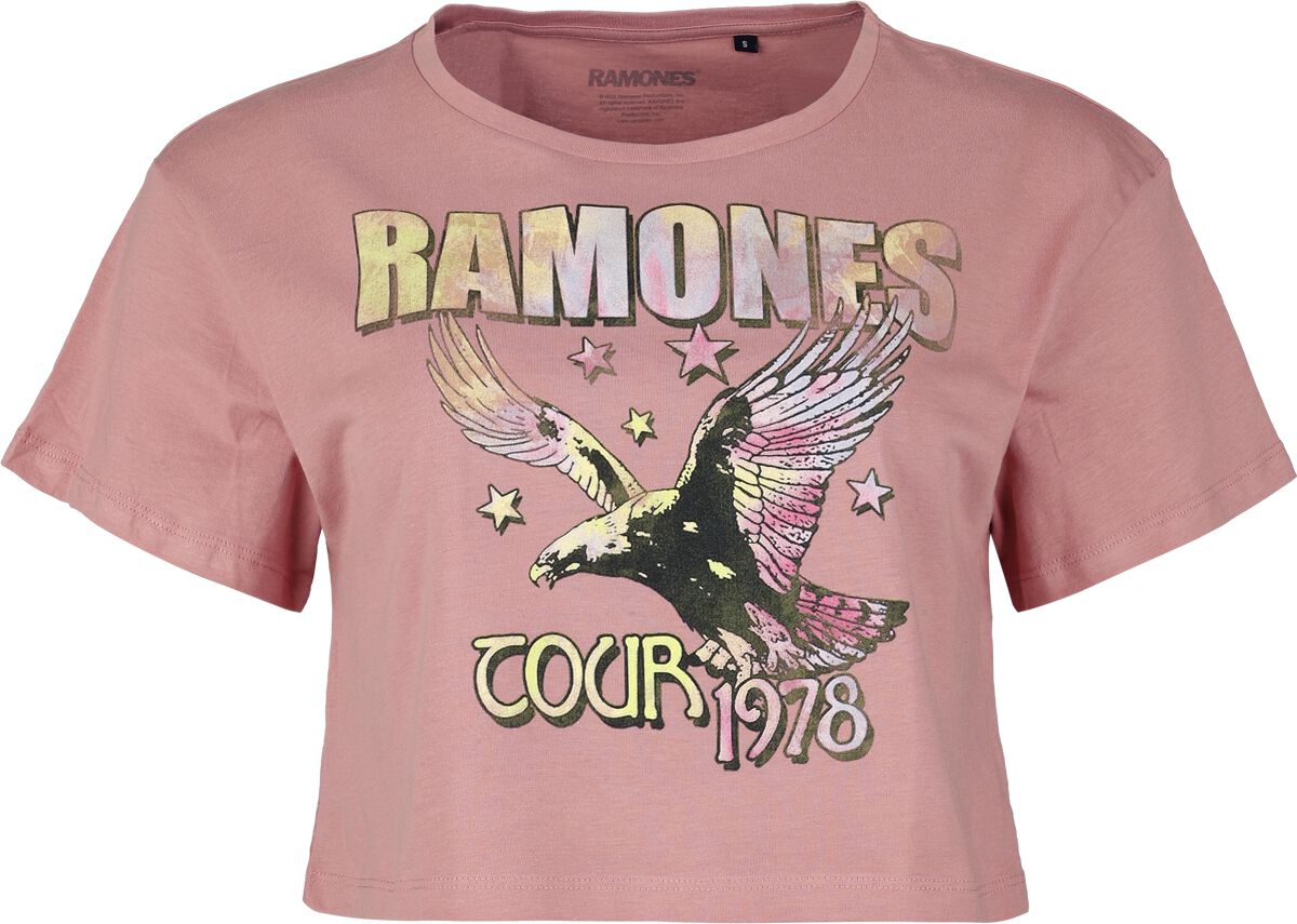 T-Shirt Manches courtes  de Ramones - Tour 1978 - XS à XL - pour Femme - rose - Ramones