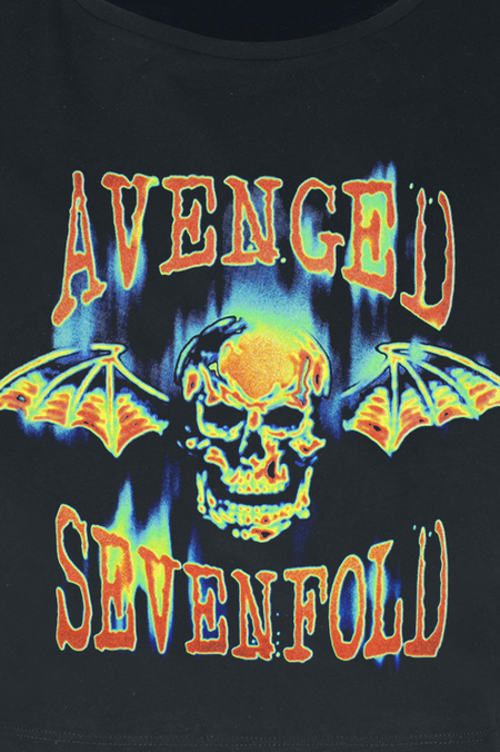 T-Shirt Manches courtes  de Avenged Sevenfold - A7X Skull - XS à XL - pour Femme - noir - Avenged Sevenfold - View 2