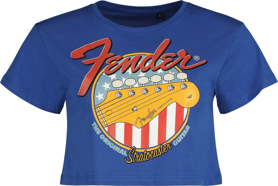 T-Shirt Manches courtes  de Fender - Stratocaster - XS à XL - pour Femme - bleu - Fender