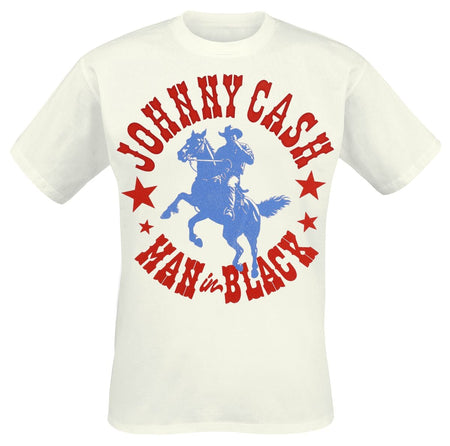 T-Shirt Manches courtes  de Johnny Cash - Man In Black - S à XXL - pour Homme - blanc - Johnny Cash