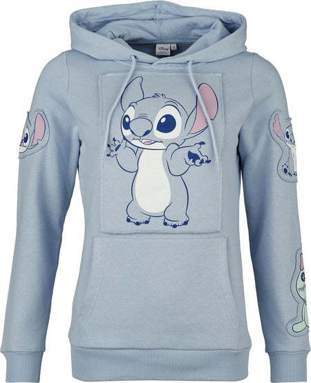 Sweat-shirt à capuche Disney de Lilo & Stitch - Stitch - Cuty - S à XXL - pour Femme - bleu - Lilo & Stitch