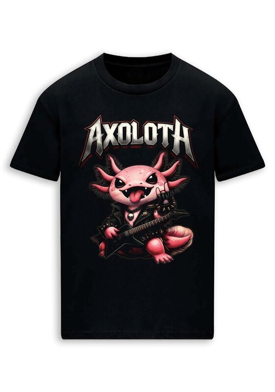 T-Shirt Manches courtes Fun de Tierisch - Axoloth - L à XXL - pour Homme - noir - Tierisch