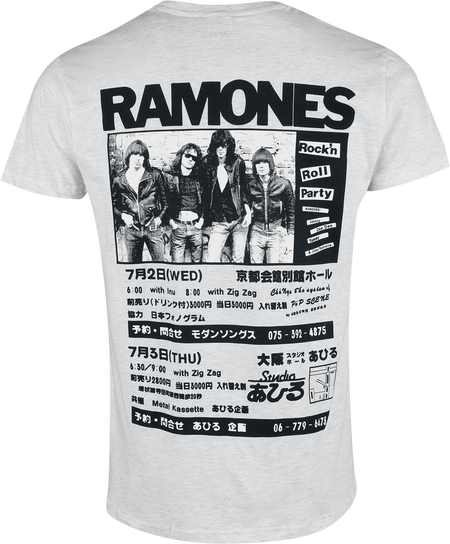 T-Shirt Manches courtes  de Ramones - Poster - S à 3XL - pour Homme - gris - Ramones - View 2