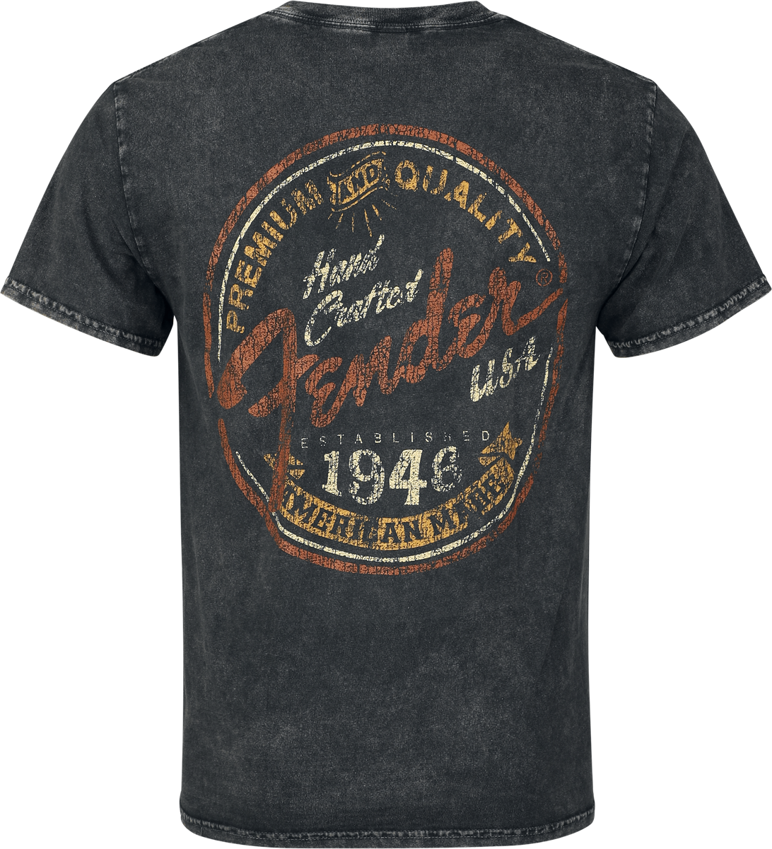 T-Shirt Manches courtes  de Fender - 1946 - S à XXL - pour Homme - noir - Fender - View 2