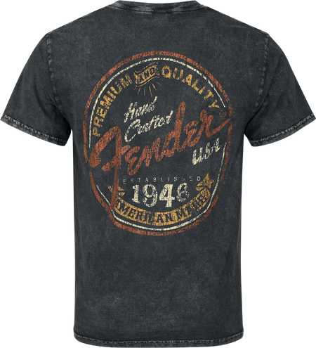 T-Shirt Manches courtes  de Fender - 1946 - S à XXL - pour Homme - noir - Fender - View 2