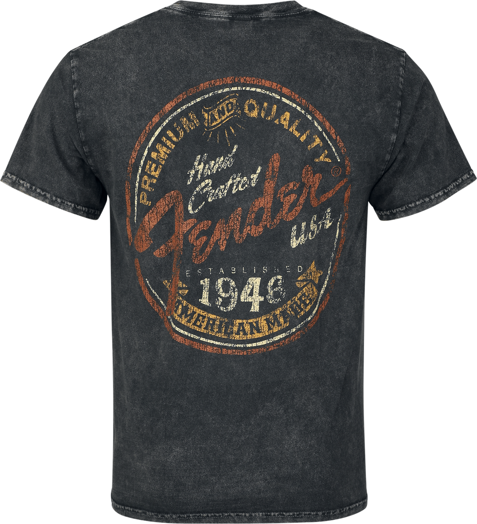 T-Shirt Manches courtes  de Fender - 1946 - S à XXL - pour Homme - noir - Fender - View 2