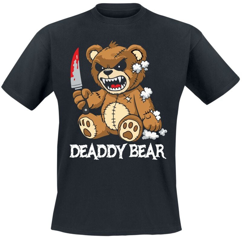 T-Shirt Manches courtes Fun de Tierisch - Deaddy Bear - M à 3XL - pour Homme - noir - Tierisch