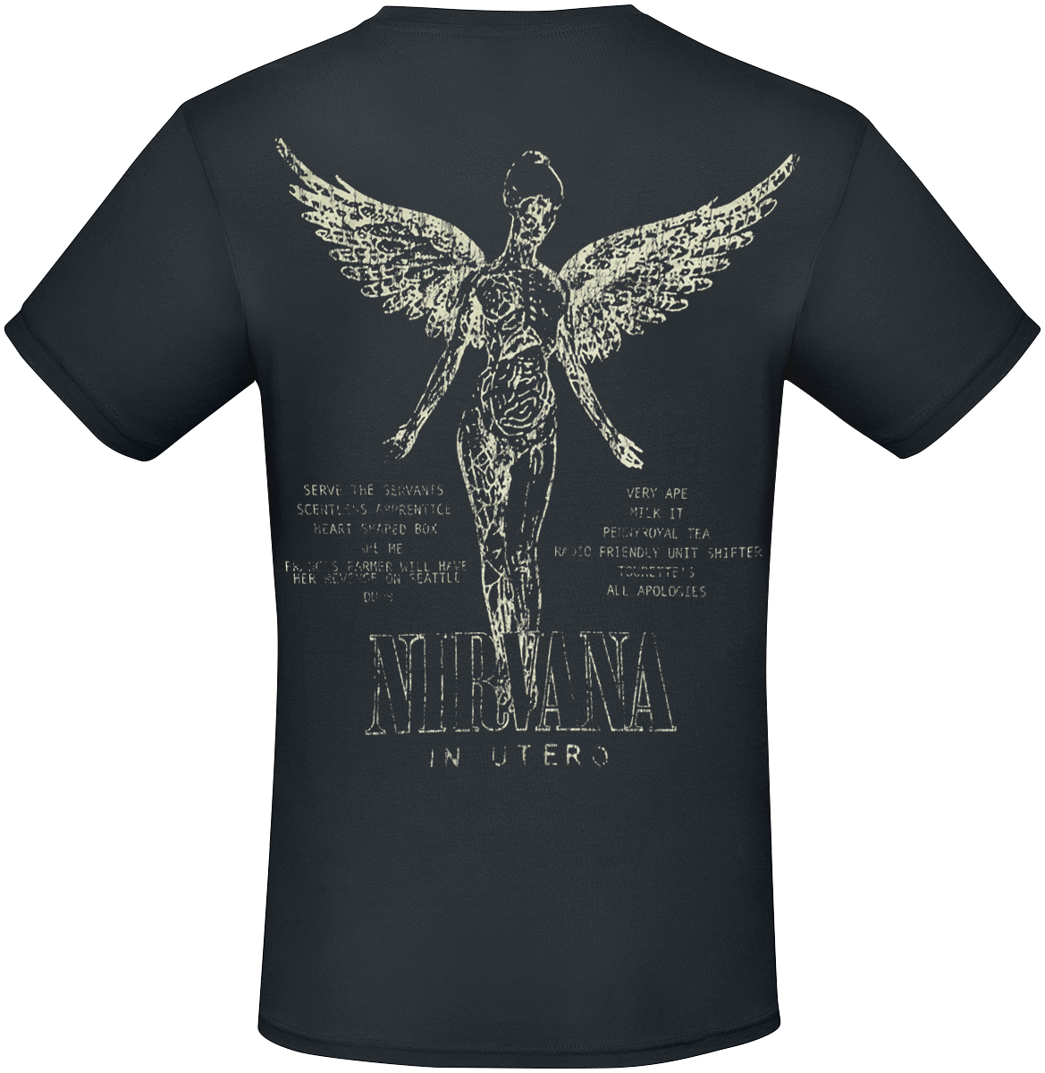 T-Shirt Manches courtes  de Nirvana - Utero - M à XXL - pour Homme - noir - Nirvana - View 2