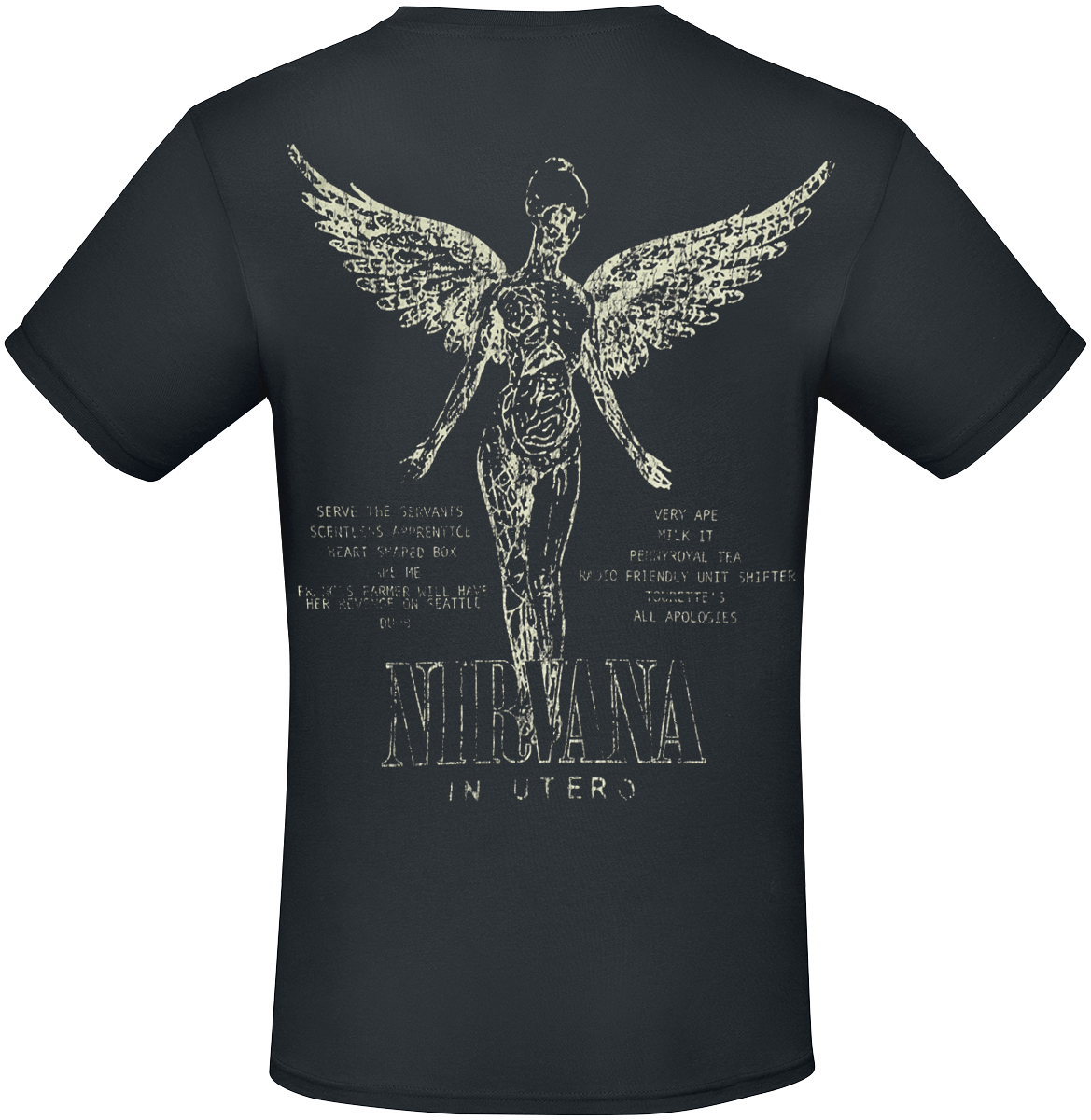 T-Shirt Manches courtes  de Nirvana - Utero - S à 3XL - pour Homme - noir - Nirvana - View 2