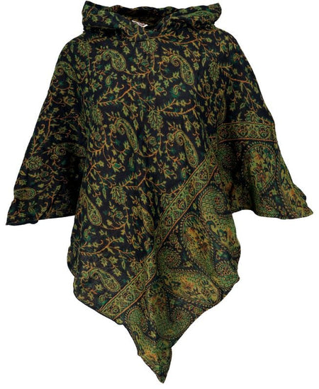 Gilets & Ponchos  de Guru-Shop - Goa Hippie Boho Poncho - Standard - pour Femme - vert - Guru-Shop