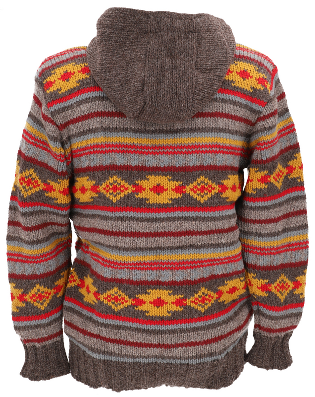 Sweat-shirt zippé à capuche  de Guru-Shop - Nepal Wolljacke - M à XXL - pour Homme - multicolore - Guru-Shop - View 2