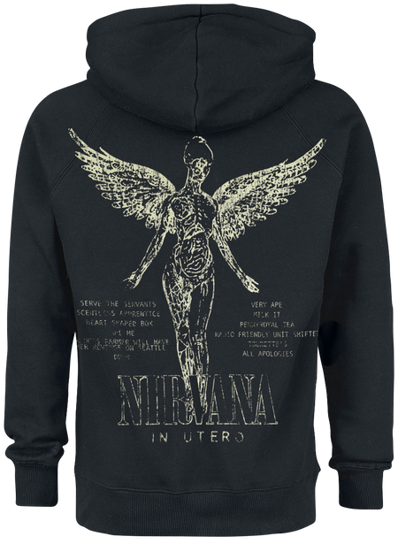 Sweat-shirt à capuche  de Nirvana - In Utero - S à 3XL - pour Homme - noir - Nirvana - View 2