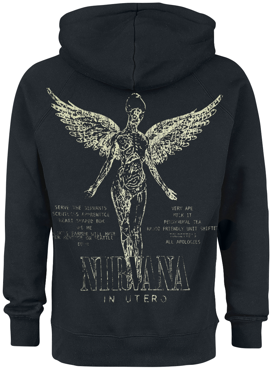 Sweat-shirt à capuche  de Nirvana - In Utero - S à 3XL - pour Homme - noir - Nirvana - View 2