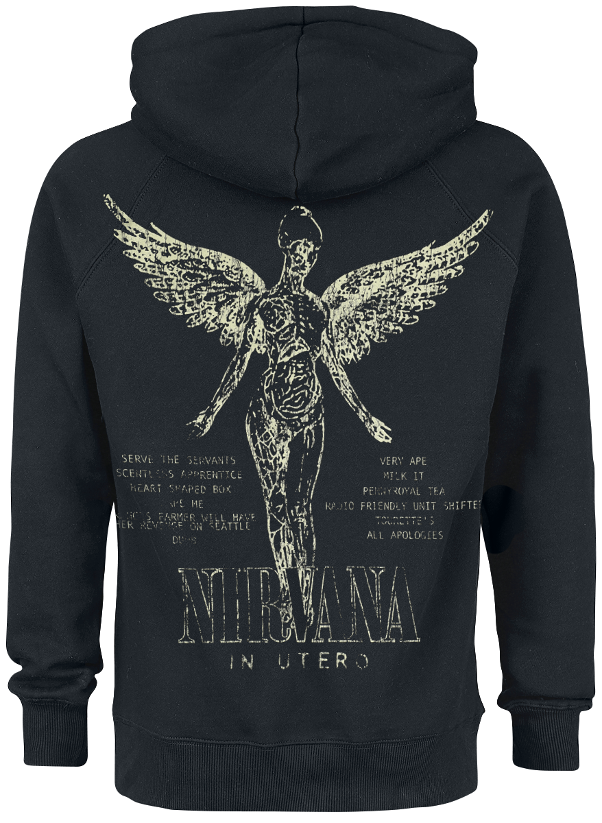 Sweat-shirt à capuche  de Nirvana - In Utero - S à 3XL - pour Homme - noir - Nirvana - View 2