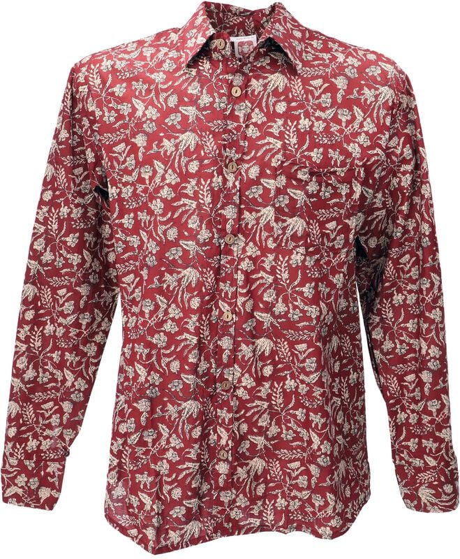 Chemise manches longues  de Guru-Shop - Freizeithemd - M à XL - pour Homme - rouge - Guru-Shop