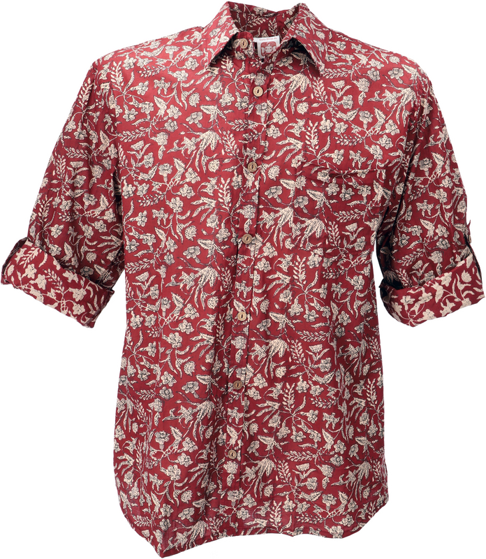 Chemise manches longues  de Guru-Shop - Freizeithemd - M à XL - pour Homme - rouge - Guru-Shop - View 2