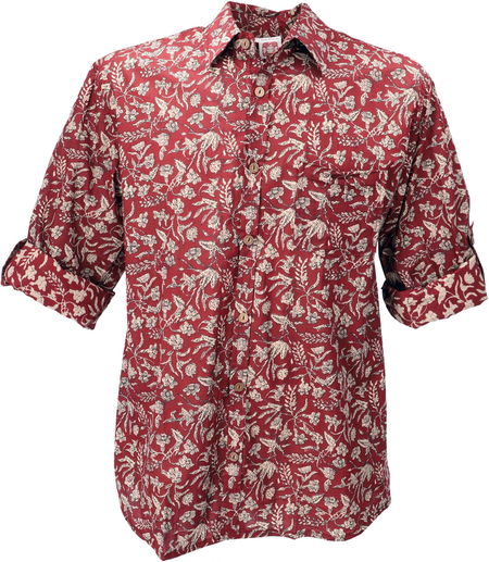 Chemise manches longues  de Guru-Shop - Freizeithemd - M à XL - pour Homme - rouge - Guru-Shop - View 2