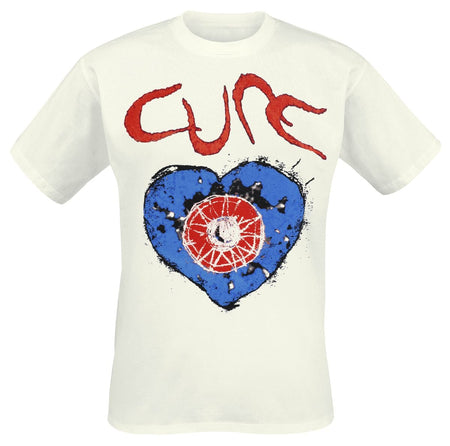 T-Shirt Manches courtes  de The Cure - Heart - S à XXL - pour Homme - blanc - The Cure
