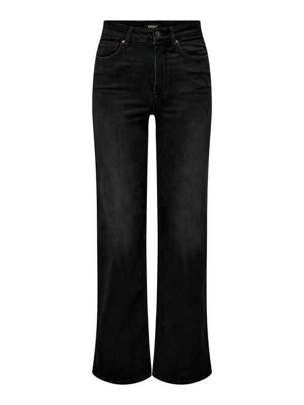 Jean  de Only - ONLMadison Blush HW Wide DNM CRO099 NOOS - XS à XL - pour Femme - noir - Only