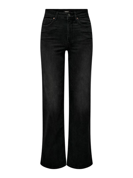 Jean  de Only - ONLMadison Blush HW Wide DNM CRO099 NOOS - XS à XL - pour Femme - noir - Only