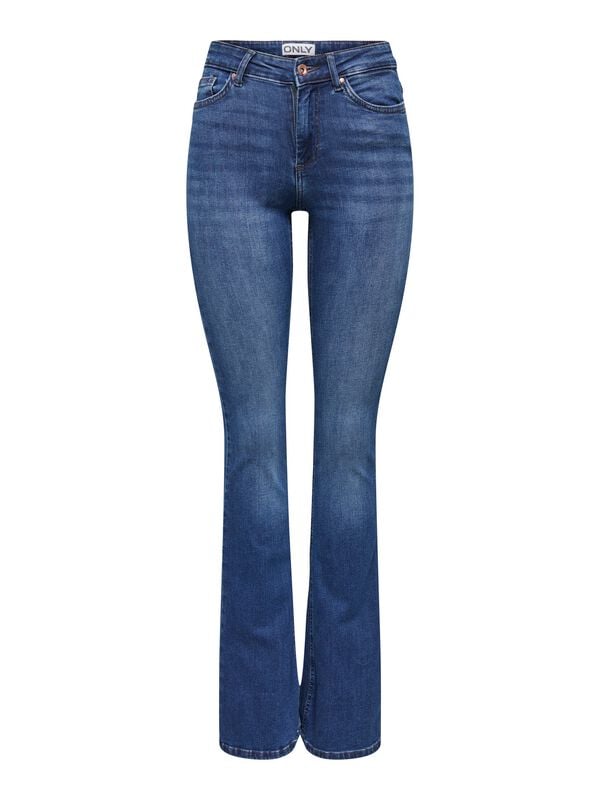 Jean  de Only - ONLBLUSH MIDTAI021 NOOS - Jean Évasé - W26L32 à W34L32 - pour Femme - bleu - Only