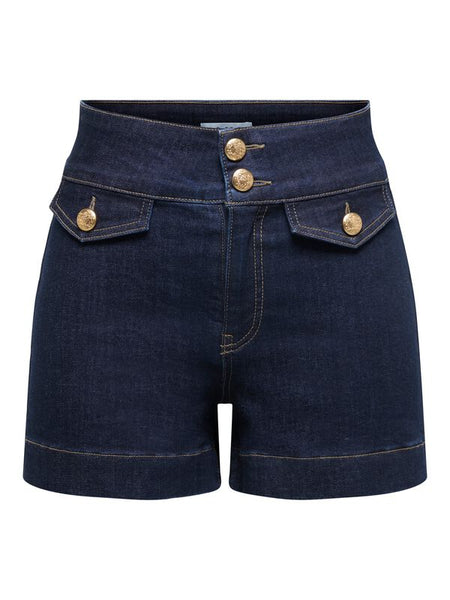 Short  de Only - ONLEMILIA HW GOLD BUT DNM SHORTS NOOS - XS à XL - pour Femme - bleu - Only
