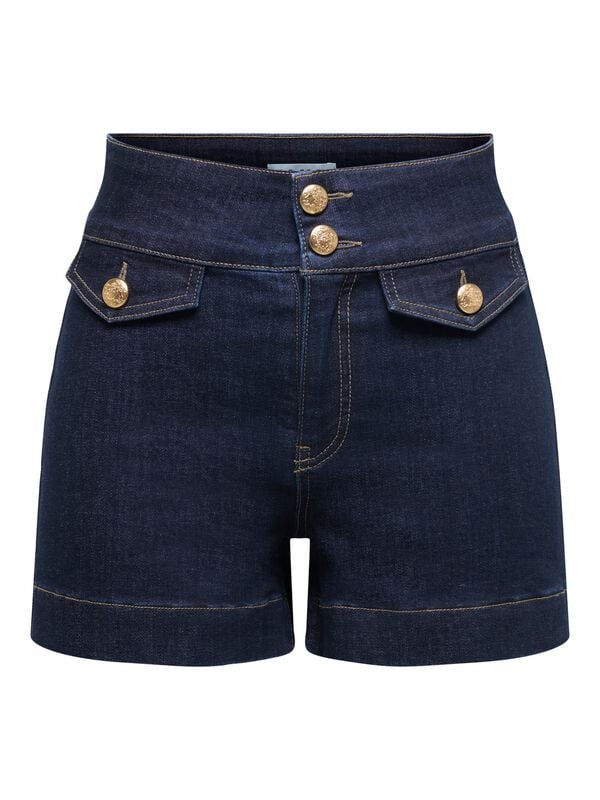 Short  de Only - ONLEMILIA HW GOLD BUT  NOOS - Short en Jean - XS à XL - pour Femme - bleu - Only