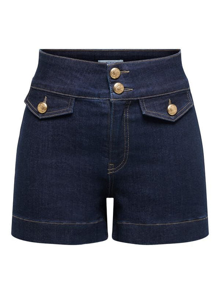 Short  de Only - ONLEMILIA HW GOLD BUT  NOOS - Short en Jean - XS à XL - pour Femme - bleu - Only