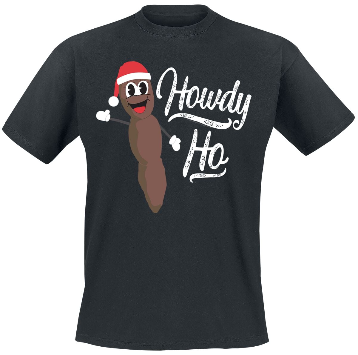 T-Shirt Manches courtes  de South Park - Howdy Ho - Mr. Hankey, der Weihnachtskot - M à 5XL - pour Homme - noir - South Park